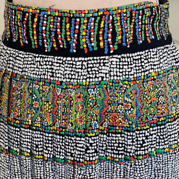 Vintage Platinum By Dorothy Schoelen Abstract Beaded Skirt Set Boho Art Medium - Picture 9 of 16